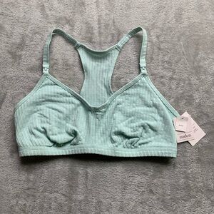 Auden Unlined Racerback Nursing Bralette Mint Green Size L (36/38D & 38C)   W857